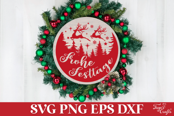 Download Frohe Festtage Girlande Plotterdatei - Premium Resources