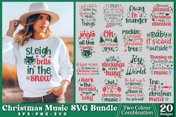 Download Christmas Music SVG Bundle - Christmas music Collection