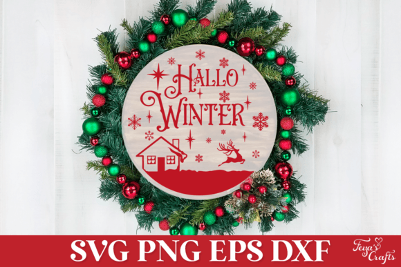 Download Hallo Winter Girlande Plotterdatei - Premium Resources