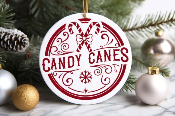 Download Candy Canes Round Christmas SVG - Round christmas svg Collection