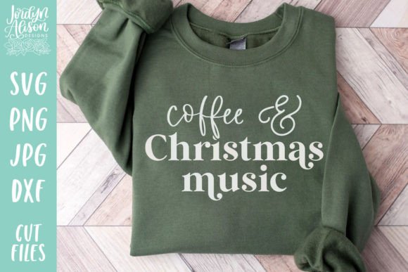 Download Coffee and Christmas Music SVG - Christmas music Collection
