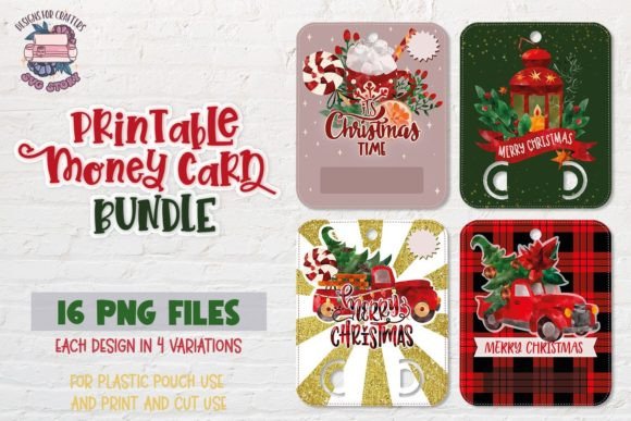 Download Christmas Money Card SVG Bundle of 4 - Money card svg Collection