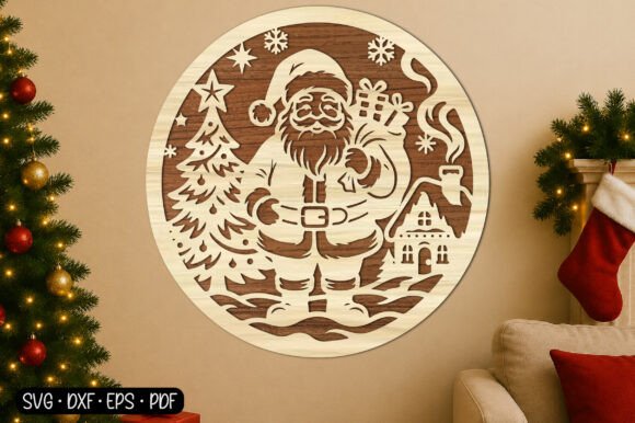 Download Santa Claus Christmas Scene SVG - Christmas scene svg Collection